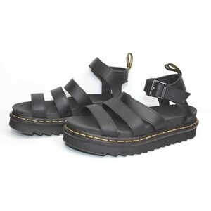 Dr Martens Doc Martens Blaire Black Quad Chunky Platform Sandals Womens Size 9